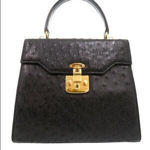 Gucci ostrich lady lock excellent condition 24cm
